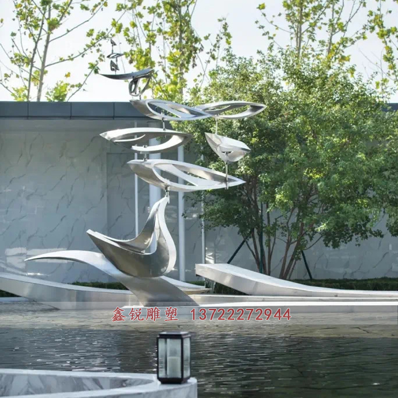 厂家不锈钢异形水景雕塑